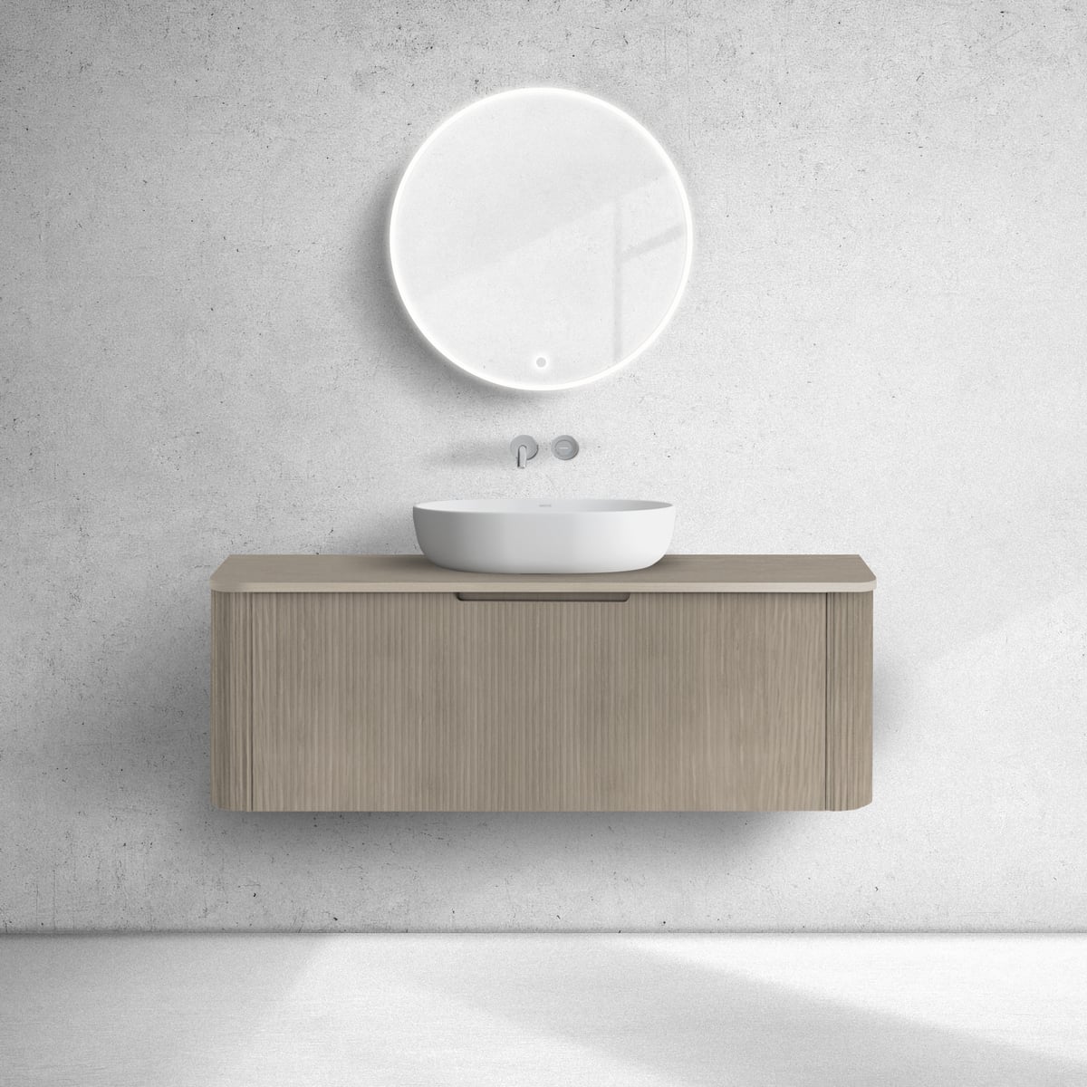 Oltens Hamnes szekrény 120x46x39 cm mosdókagyló alá akasztható tölgy 60025060