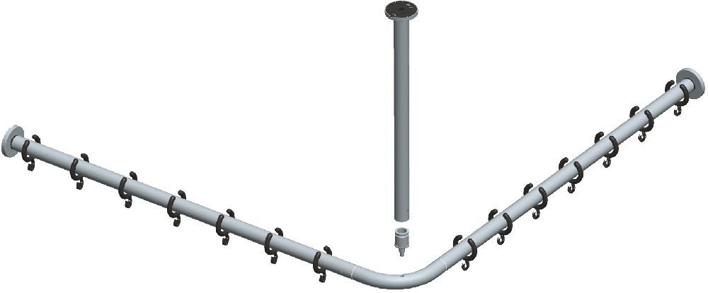 Keuco Plan zuhanyfüggönyrúd 14936170800