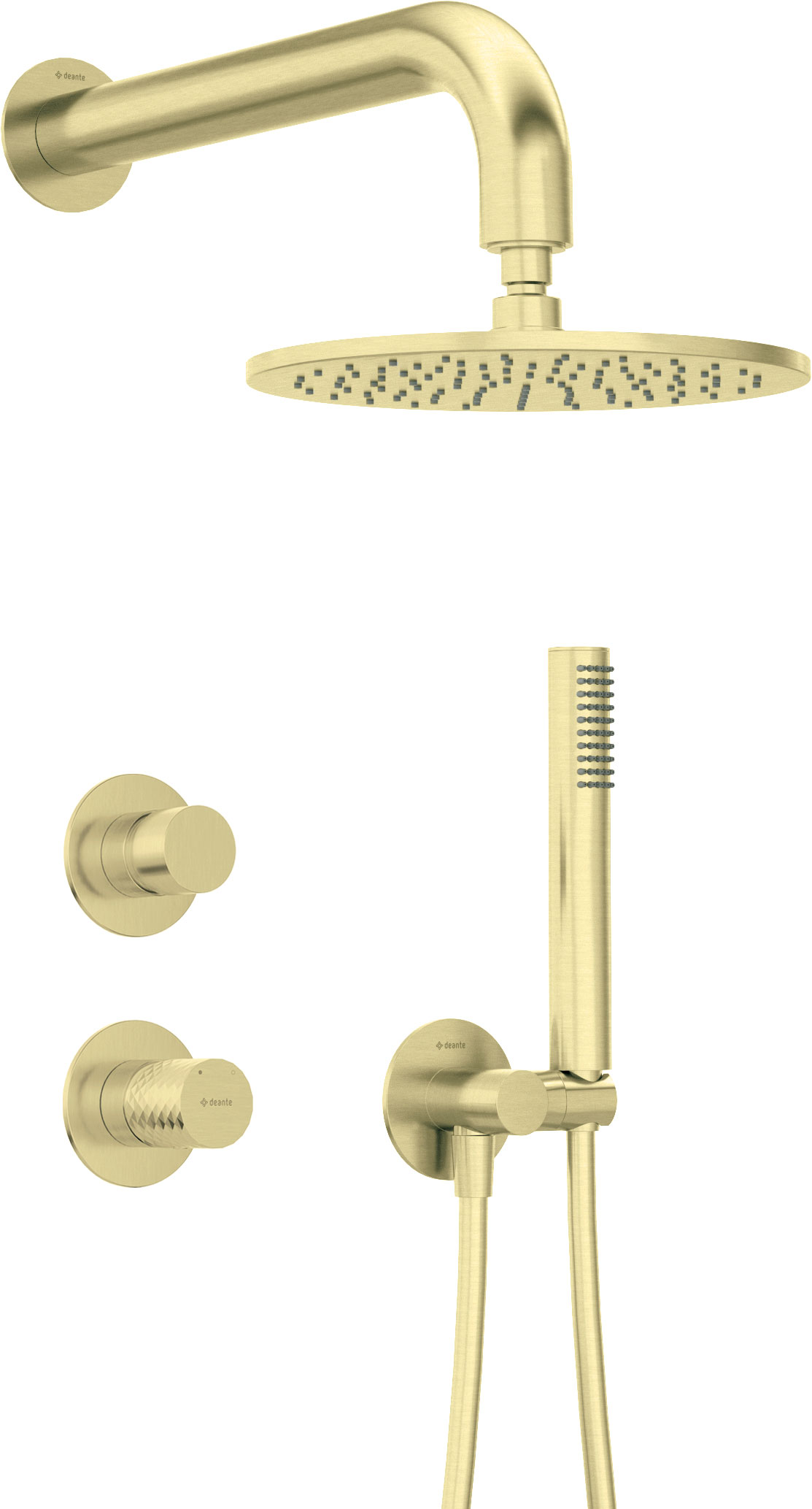 Deante Silia Hexa zuhany készlet beépített trópusi zuhany opcióval arany NHS_R9YK