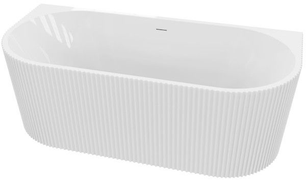 LaVita Oklahoma fal mellé szerelhető fűrdőkád 170x80 cm ovális fehér 5900378345770
