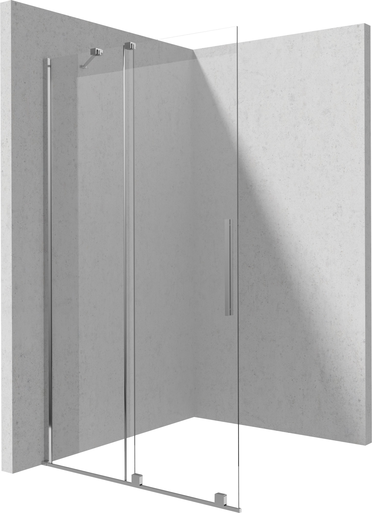 Deante Prizma zuhanykabin fal walk-in 140 cm króm fényes/átlátszó üveg KTJ_034R