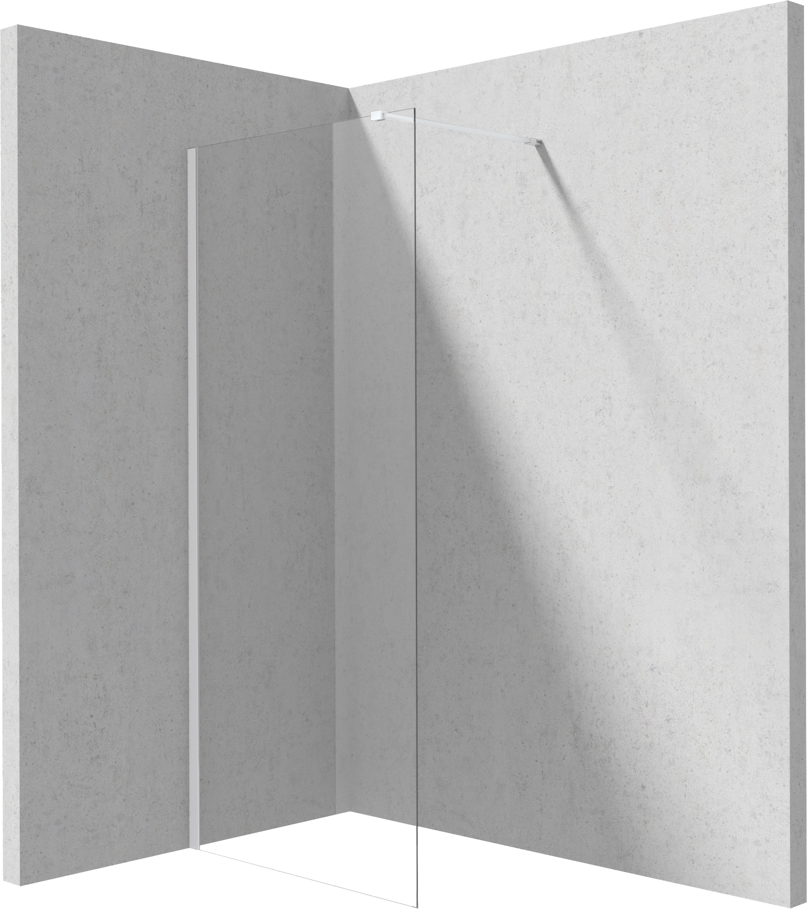 Deante Prizma zuhanykabin fal walk-in 120 cm fehér matt/átlátszó üveg KTJ_A32P