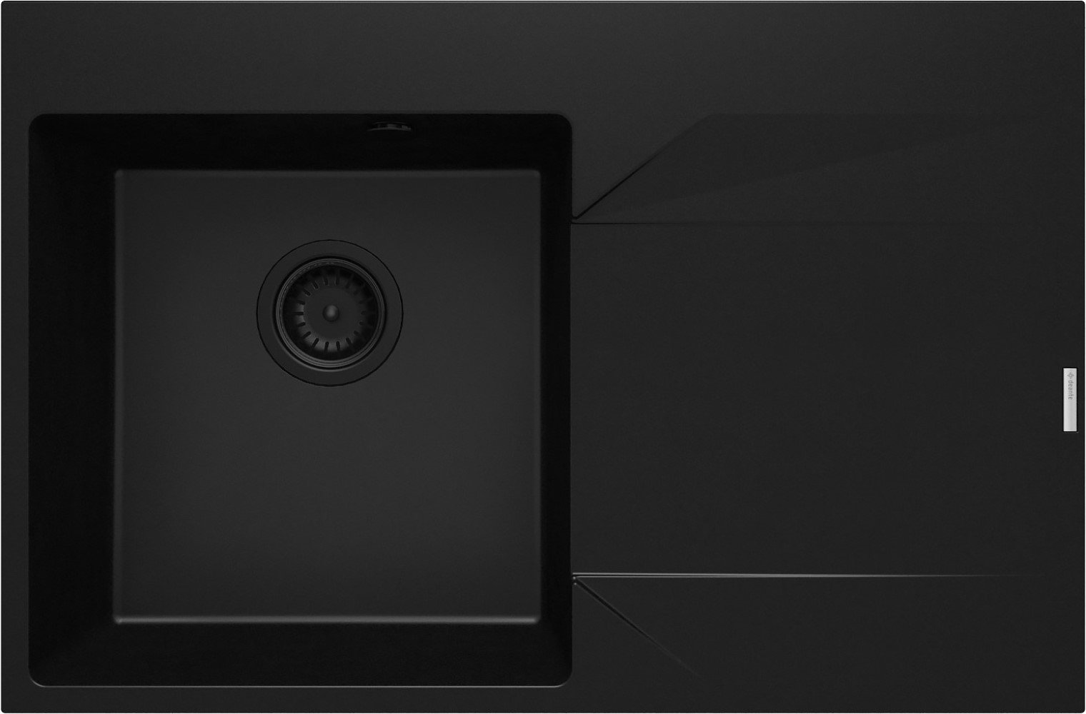 Deante Evora gránit mosogató 76x50 cm fekete ZQJ_N11P