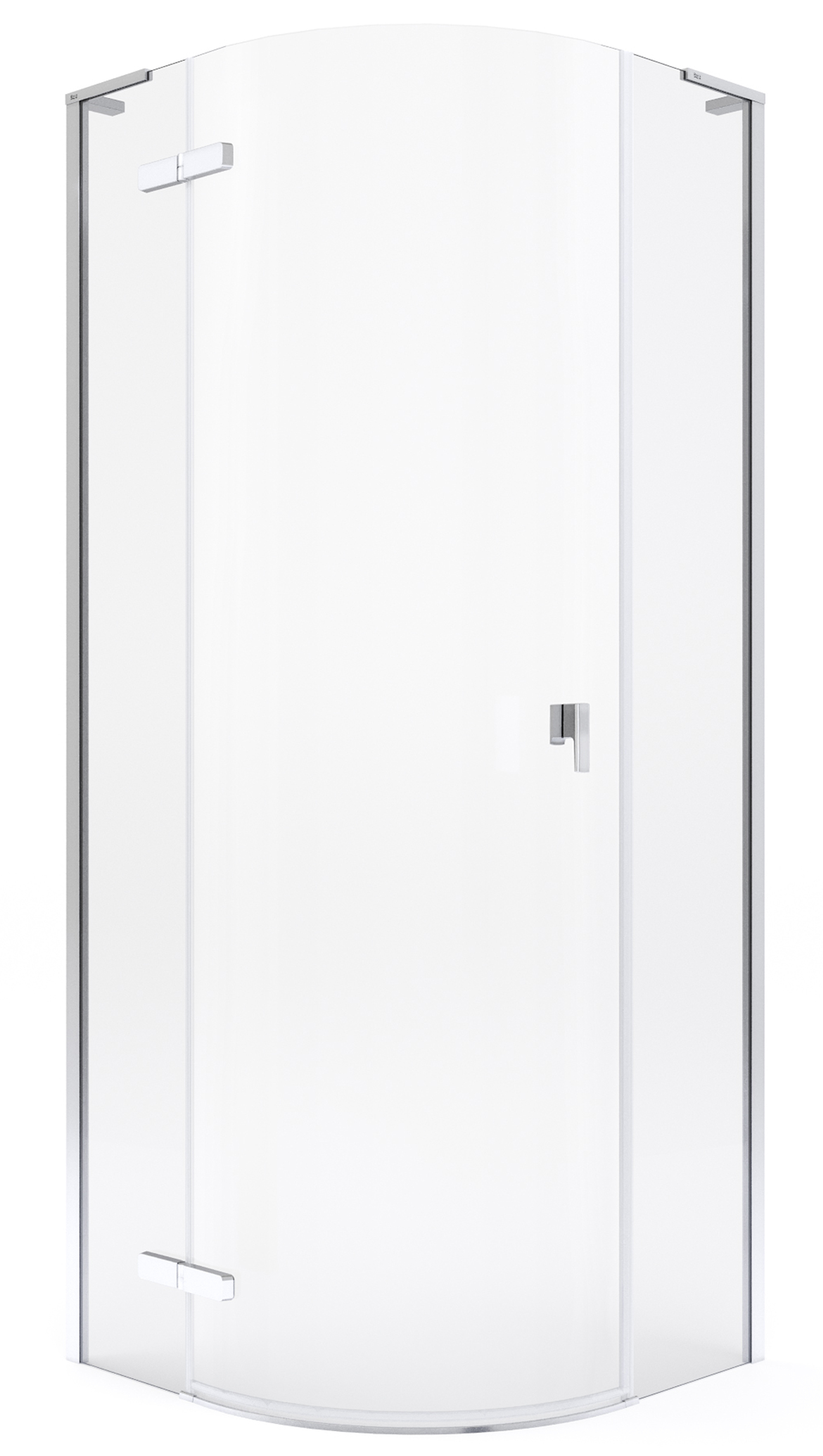 Roca Metropolis-N zuhanykabin 72.4x31.3 cm félkör alakú króm fényes/átlátszó üveg AMP1008012M
