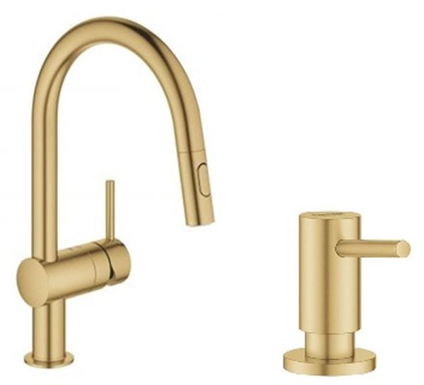 Készlet konyhai csaptelep Grohe Minta 32321GN2, folyadékadagoló Grohe Cosmopolitan 40535GN0