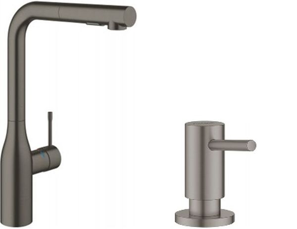 Készlet konyhai csaptelep Grohe Essence 30270AL0, folyadékadagoló Grohe Cosmopolitan 40535AL0