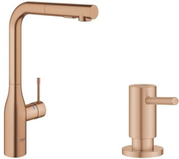 Készlet konyhai csaptelep Grohe Essence 30270DL0, folyadékadagoló Grohe Cosmopolitan 40535DL0