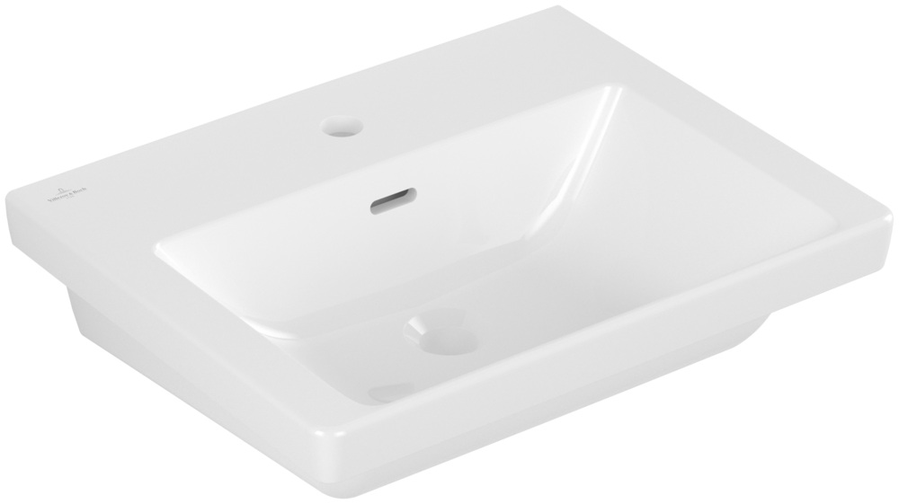 Villeroy & Boch Subway 3.0 mosdótál 55x44 cm négyszögletes klasszikus fehér 4A705501