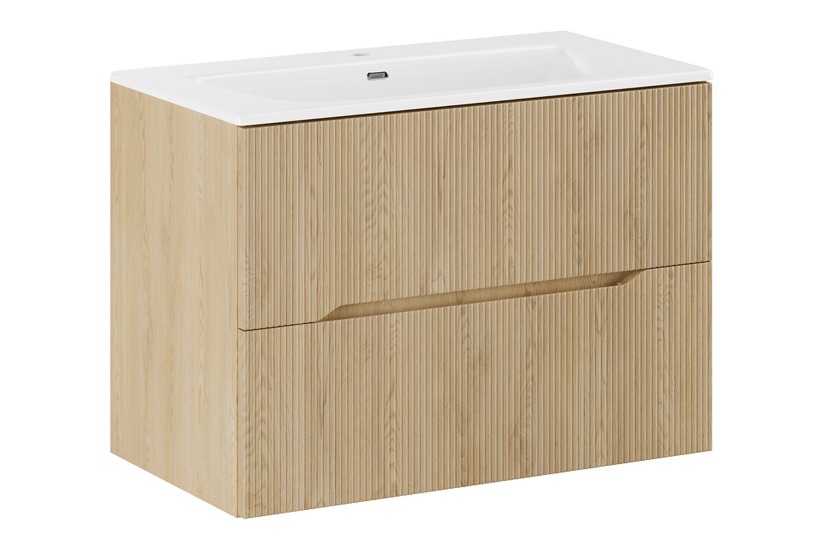 Készlet szekrény Comad Nordic Cremona NORDIC CREMONA 82-80-46-2S, mosdótál Comad Sky SKY80/DP-8099