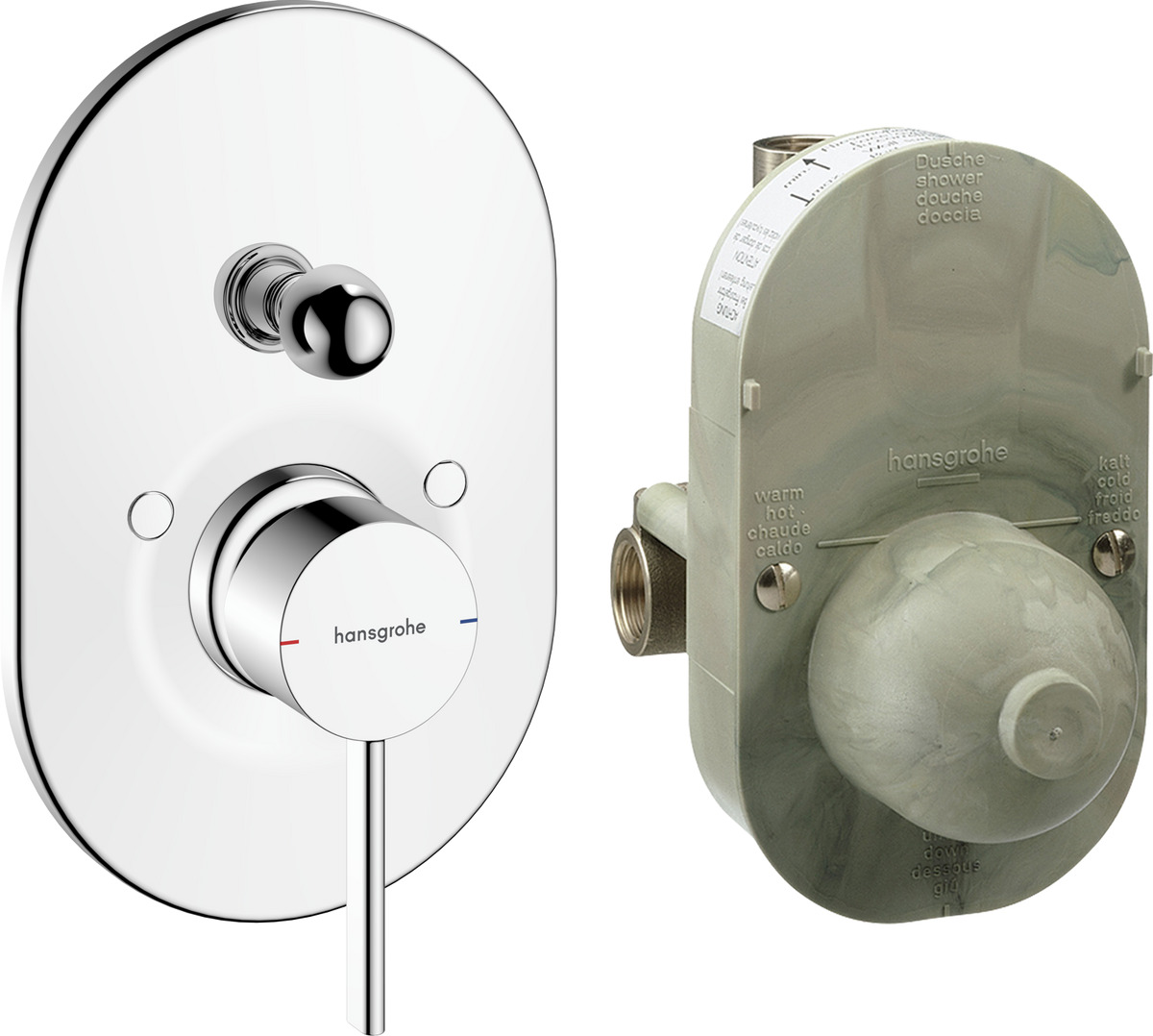 Hansgrohe Zesis S kád és zuhany csaptelep süllyesztett króm 74418000