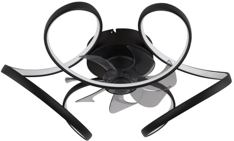 Globo Lighting Travo mennyezeti lámpaventilátor 1x30 W fekete 03638