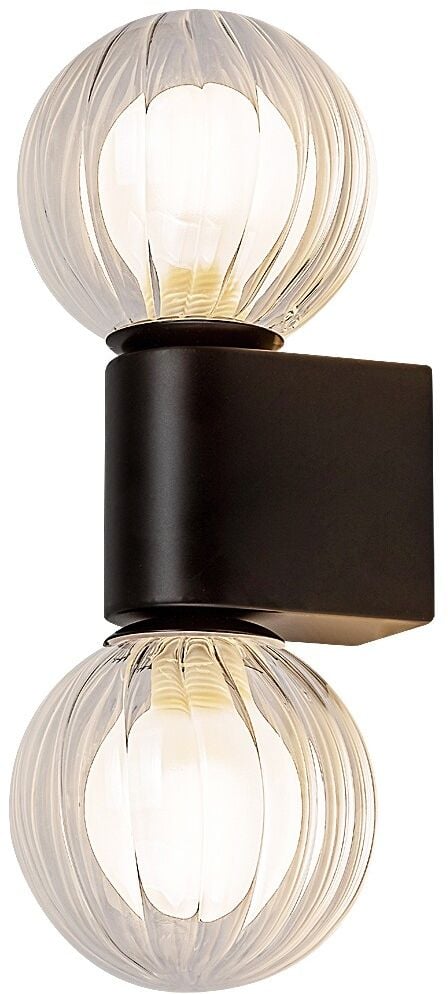 Rabalux Colzar oldalfali lámpa 2x3.5 W fekete-átlátszó 75022