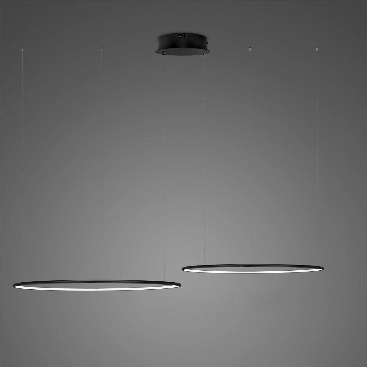 Altavola Design Ledowe Okręgi függőlámpa 2x38 W fekete LA074/CO2_60_in_3k_BLACK