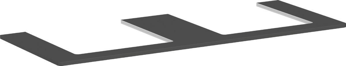 Hansgrohe Xelu Q szekrény feletti pult 136x55 cm szürke 54099910