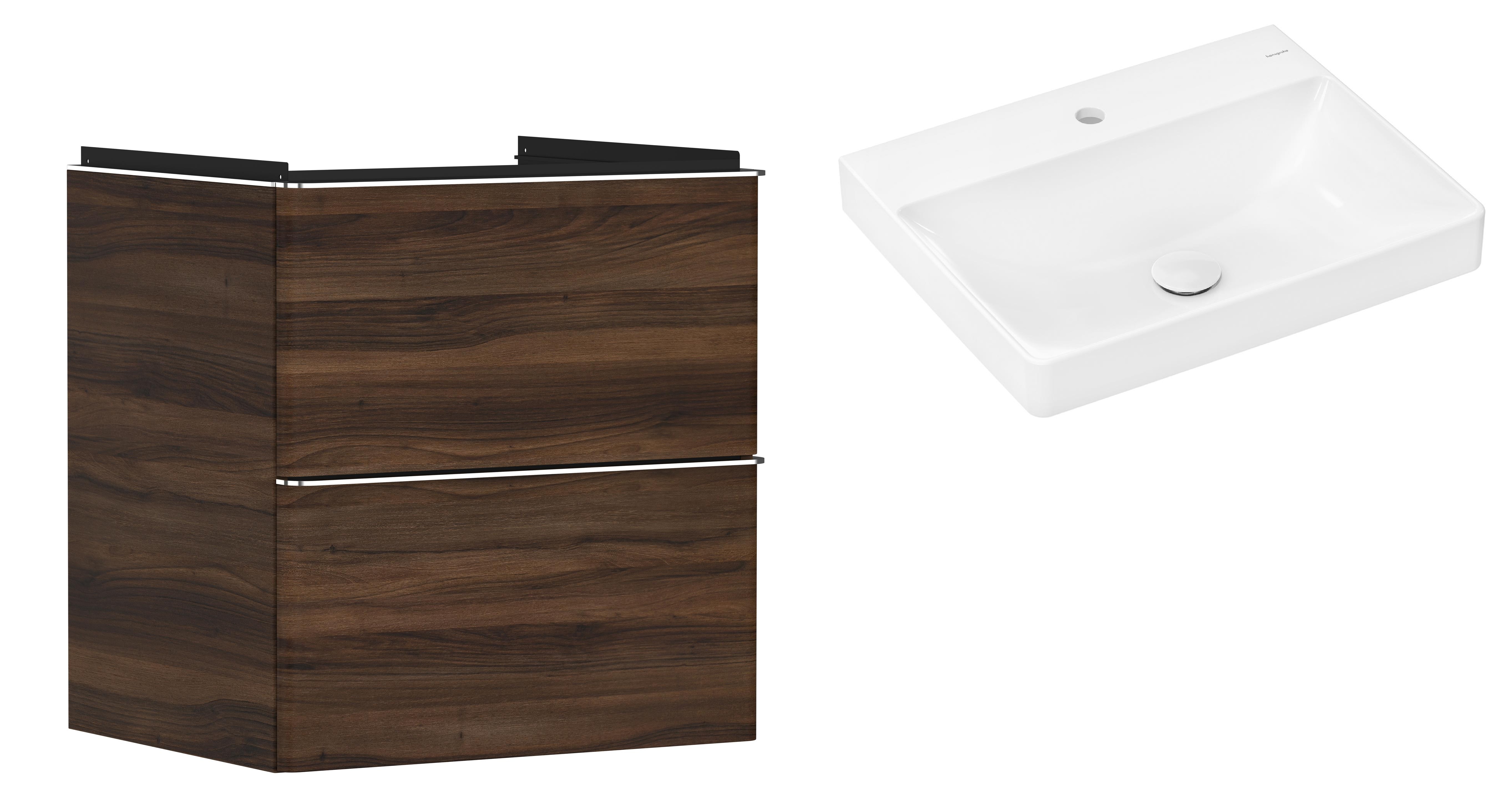 Készlet szekrény Hansgrohe Xelu Q 54026000, mosdótál Hansgrohe Xelu Q 61016450