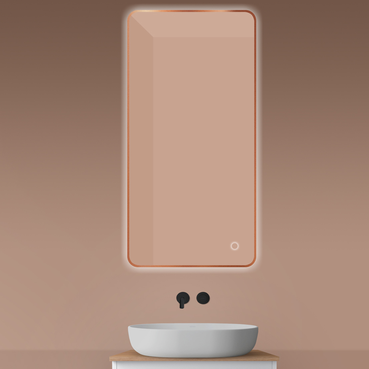 Oltens Nordlis tükör 60x120 cm négyszögletes világítással páramentesítő fóliával 64121610