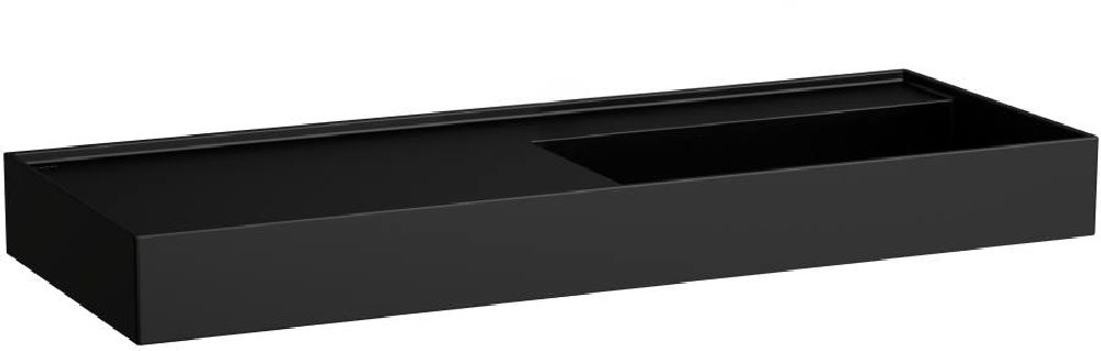 Laufen Kartell mosdótál 120x46 cm négyszögletes klasszikus fekete H8133337161121