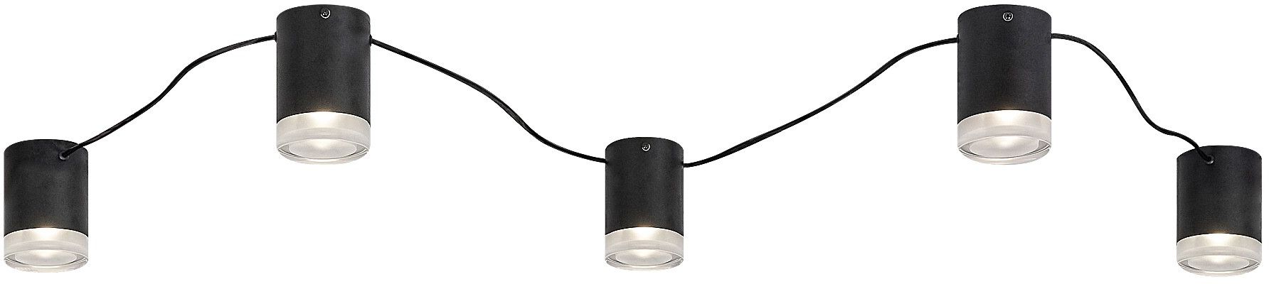 Rabalux Looplab mennyezeti lámpa 5x28 W fekete 71295