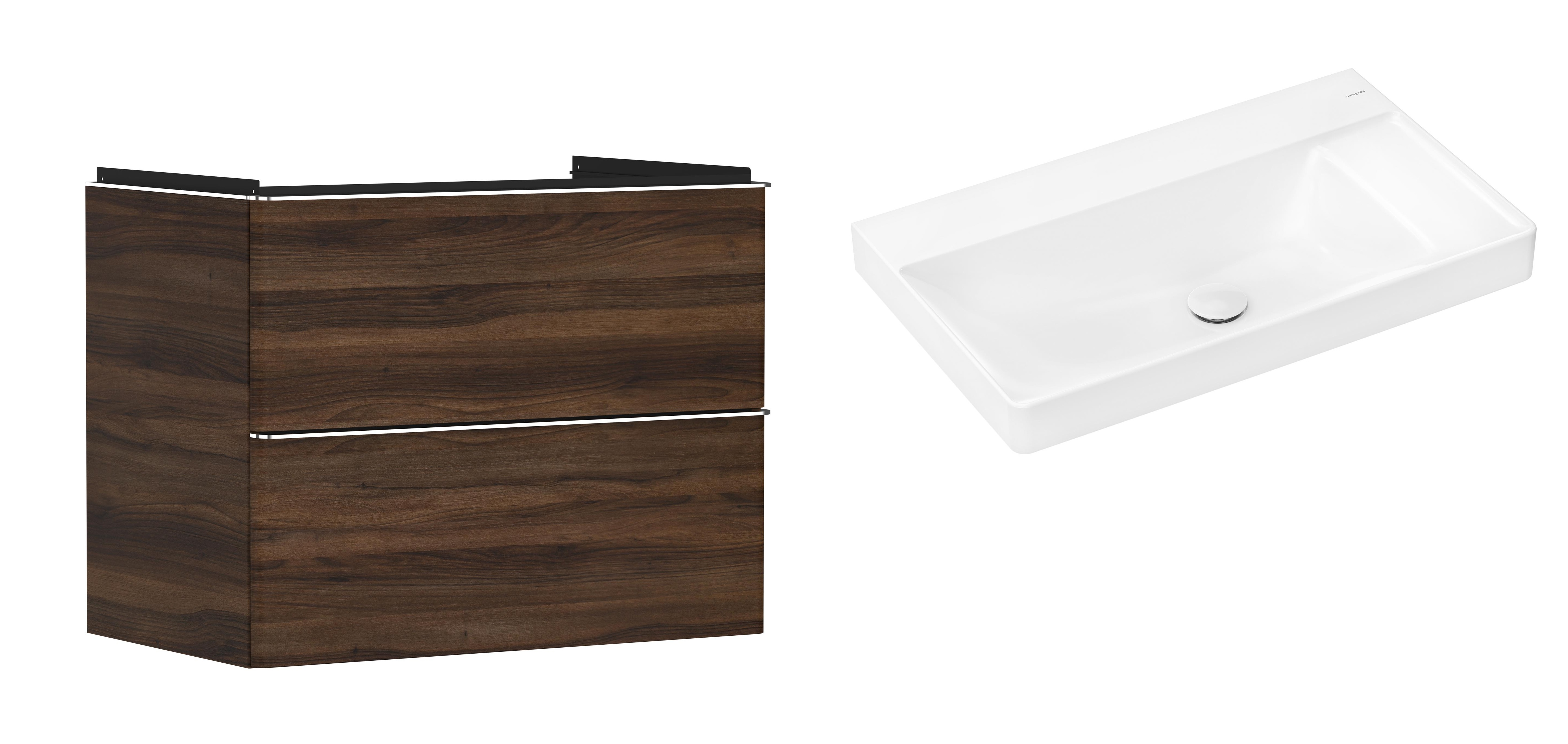 Készlet szekrény Hansgrohe Xelu Q 54030000, mosdótál Hansgrohe Xelu Q 61026450