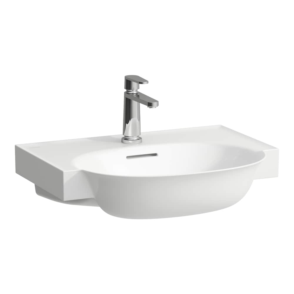 Laufen The New Classic mosdótál 60x48 cm félkör alakú fehér fényes H813853R021081