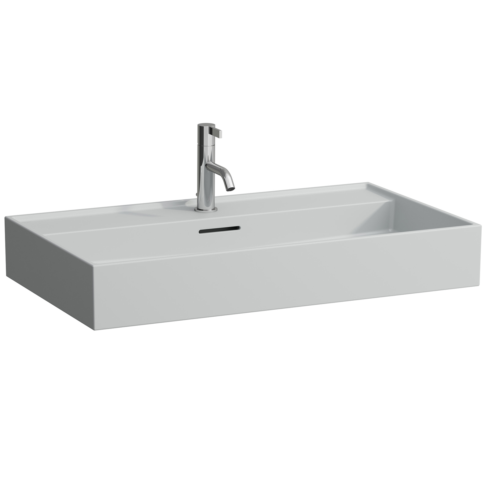 Laufen Kartell mosdótál 80x46 cm négyszögletes klasszikus szürke/kő H8163367591041