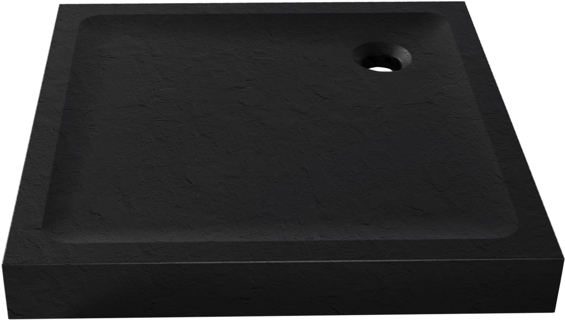 New Trendy Mild Stone négyzet alakú zuhanytálca 80x80 cm fekete B-0562
