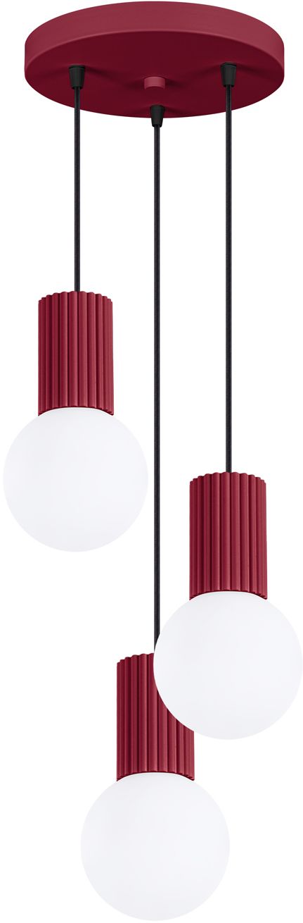 Sollux Lighting Halo függőlámpa 3x8 W fehér-burgundi SL.1750