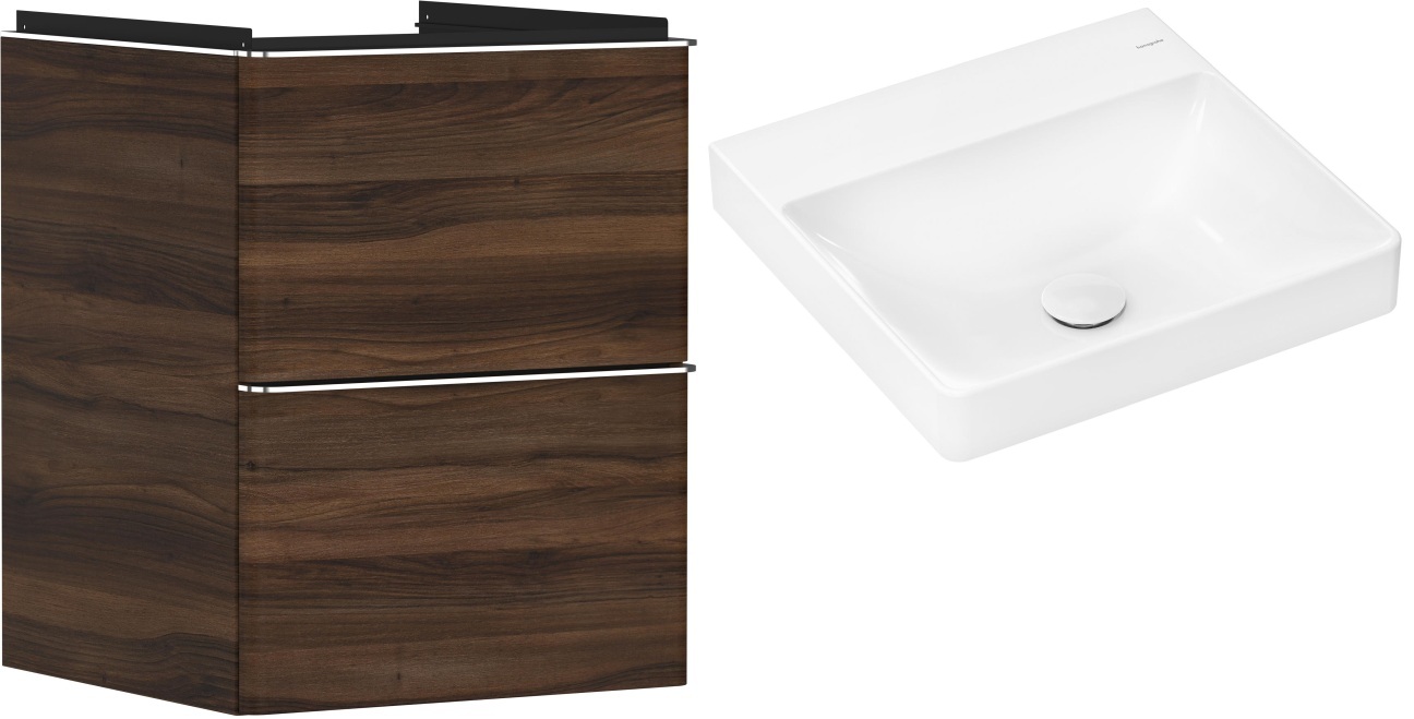 Készlet szekrény Hansgrohe Xelu Q 54022000, mosdótál Hansgrohe Xelu Q 61013450