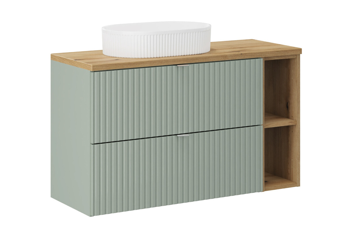Készlet szekrény Comad Line Reed Green LINE REED GREEN D 82-80-2S, mosdótál Comad Beyond BEYOND 5 WHITE ( E-6564 ), NOVA OAK 81-20-39, NOVA OAK A 89-100