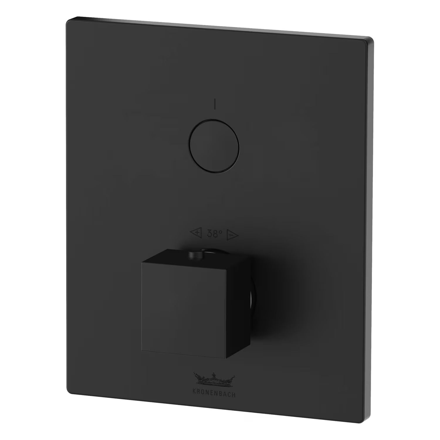 Kronenbach Smart Push zuhanycsaptelep süllyesztett z termosztáttal fekete 19046001SM