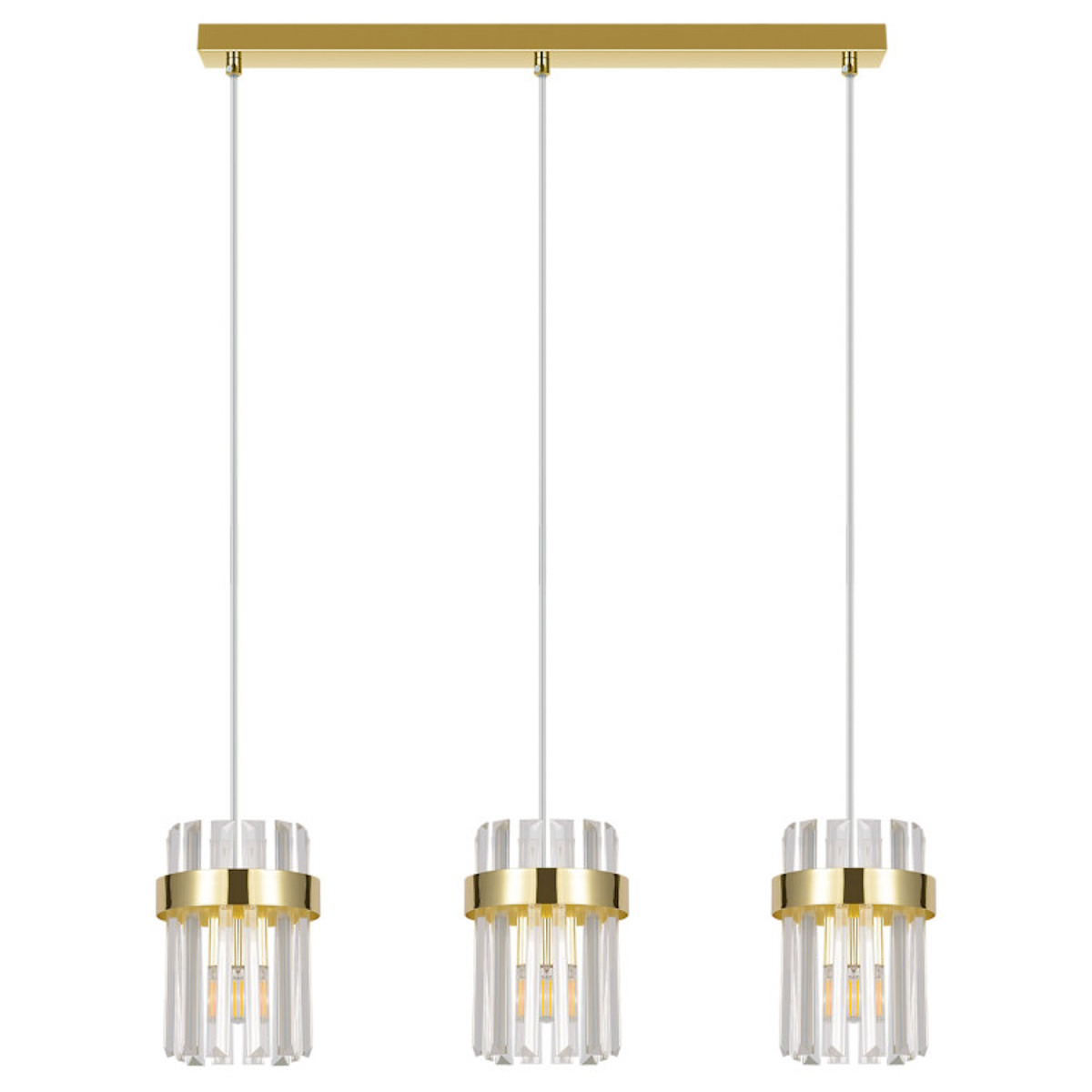 Light Prestige Vetro függőlámpa 3x10 W arany LP-2910/3L GD