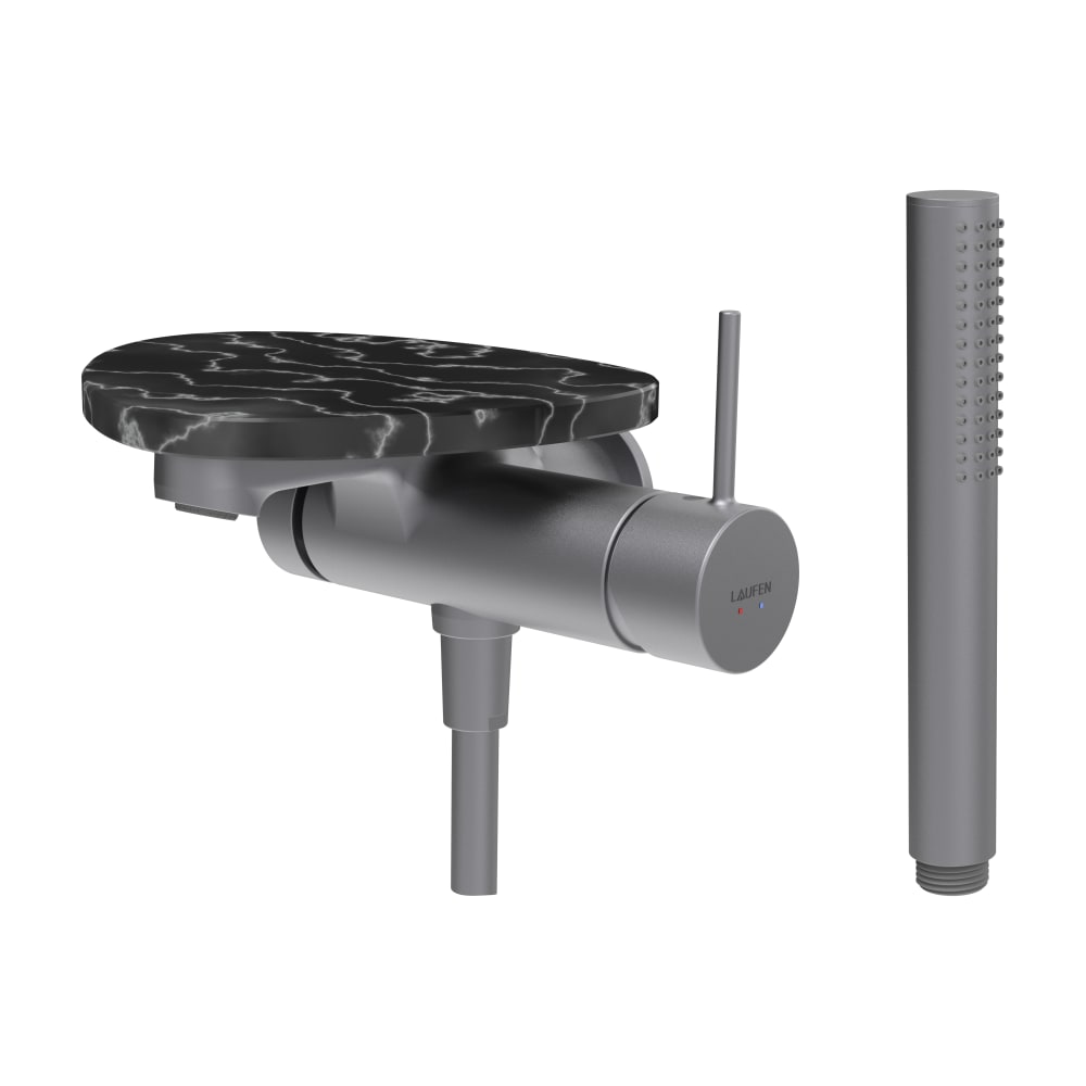 Laufen Ada kád és zuhany csaptelep fali fekete HF506765506060