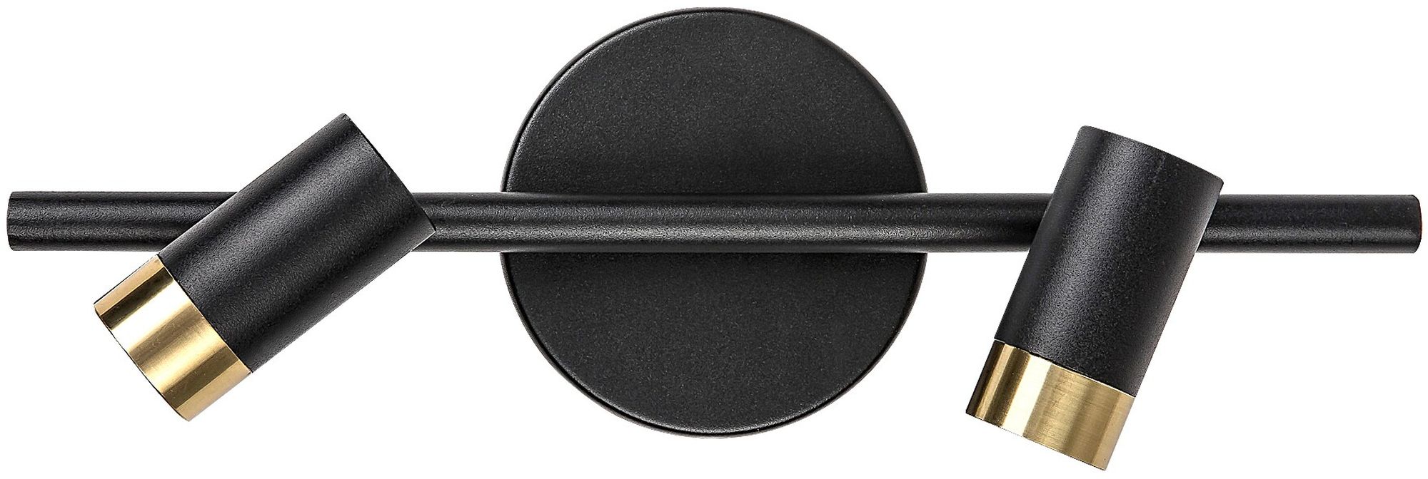 Rabalux Kadir oldalfali lámpa 2x6 W fekete-átlátszó-arany 75041