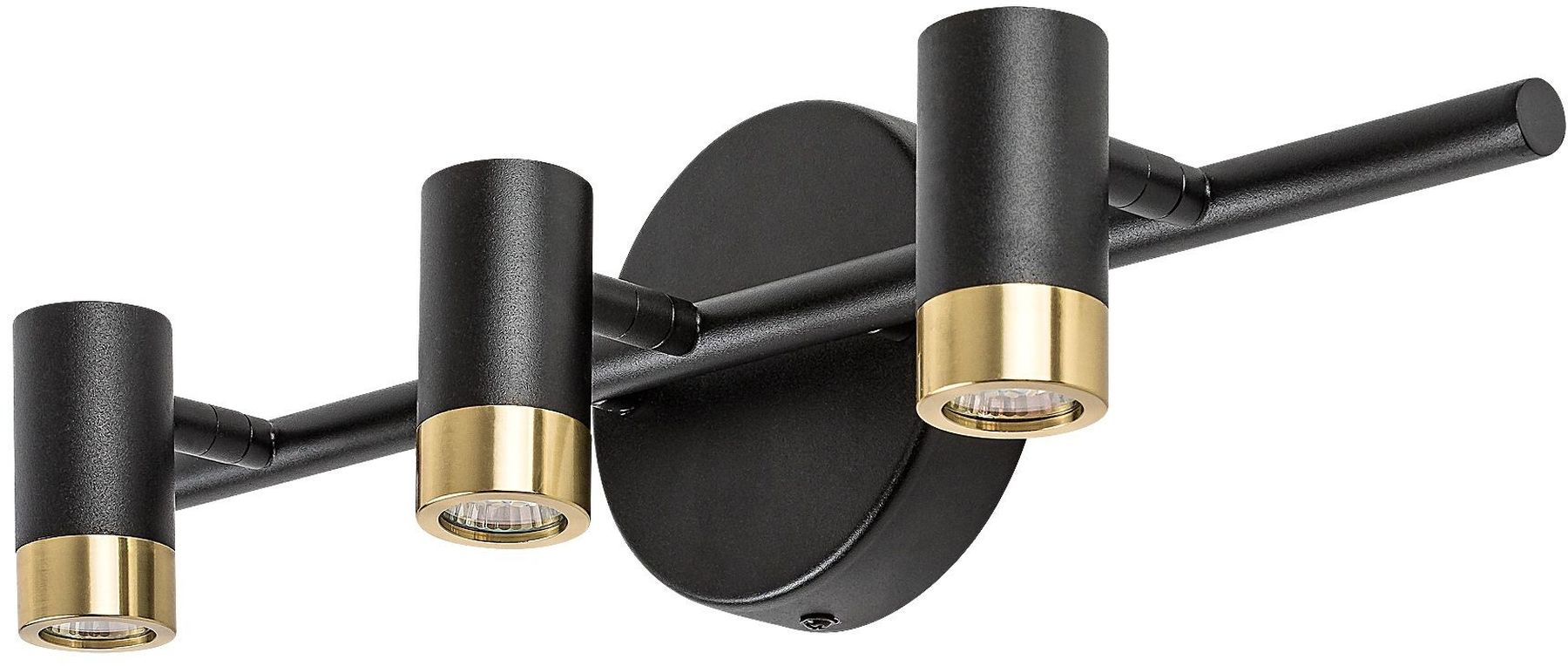 Rabalux Kadir oldalfali lámpa 3x9 W fekete-átlátszó-arany 75042