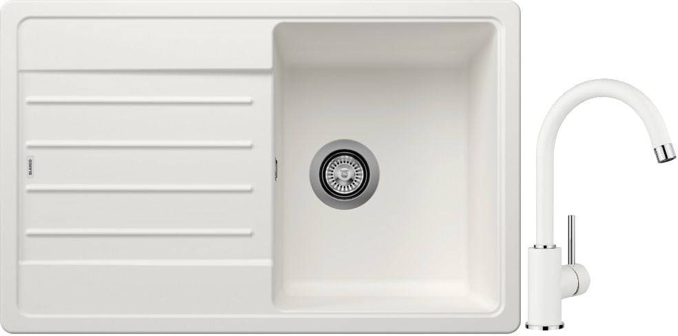 Készlet gránit mosogató Blanco Legra 45 S 522203, konyhai csaptelep Blanco Mida 519418