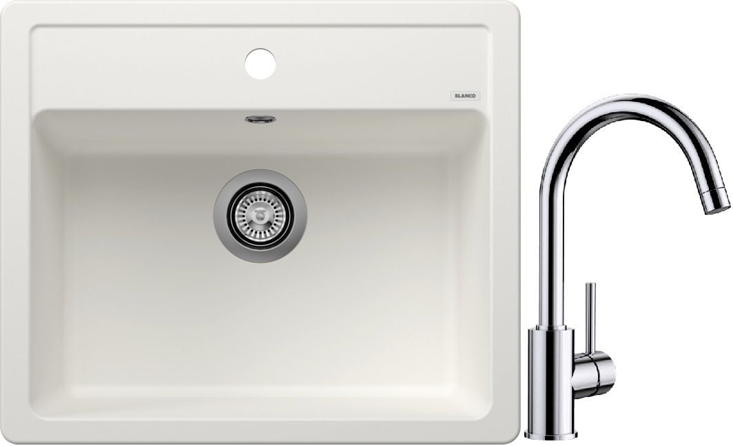 Készlet gránit mosogató Blanco Legra 6 523334, konyhai csaptelep Blanco Mida 517742