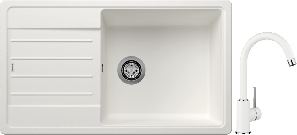 Készlet gránit mosogató Blanco Legra XL 6 S 523328, konyhai csaptelep Blanco Mida 519418
