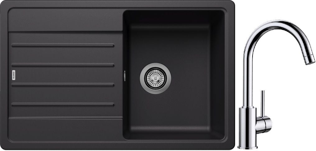 Készlet gránit mosogató Blanco Legra 45 S 526083, konyhai csaptelep Blanco Mida 517742
