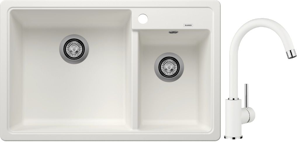 Készlet gránit mosogató Blanco Legra 8 526226, konyhai csaptelep Blanco Mida 519418