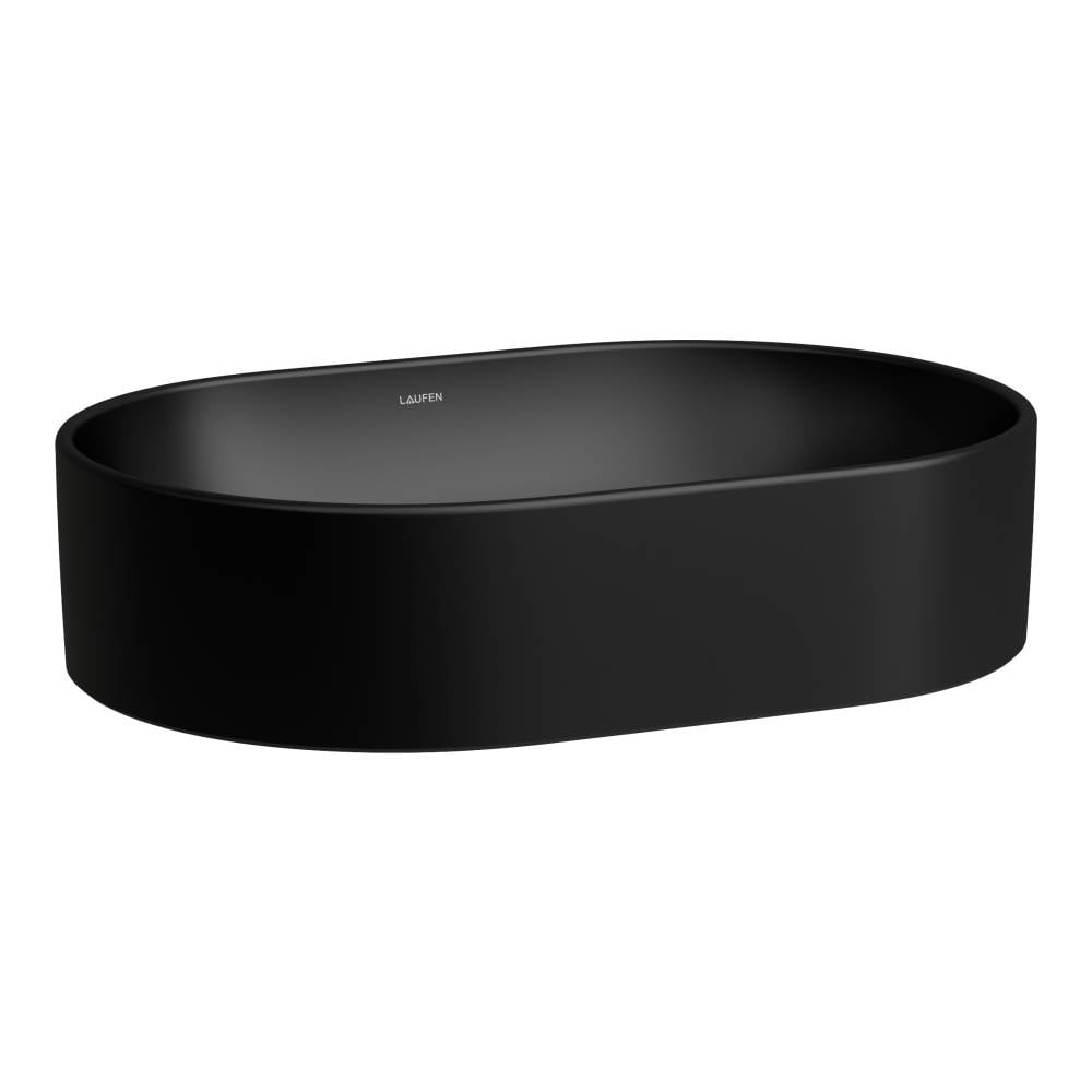 Laufen Savoy mosdótál 55x38 cm ovális mosdótálak fekete H8129447161121
