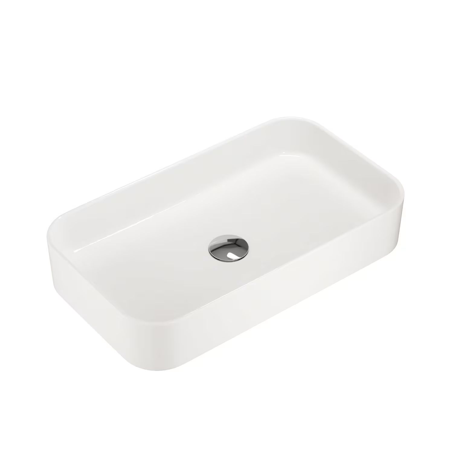 Kronenbach Cube mosdótál 60.5x35 cm négyszögletes mosdótálak fehér fényes KB144630CU