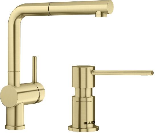 Készlet konyhai csaptelep Blanco Linus-S 526684, folyadékadagoló Blanco Lato 526699