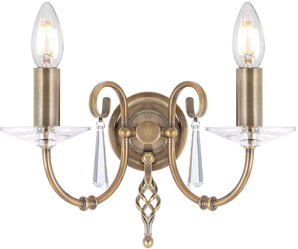 Elstead Lighting Aegean oldalfali lámpa 2x60 W sárgaréz AG2-AGED-BRASS