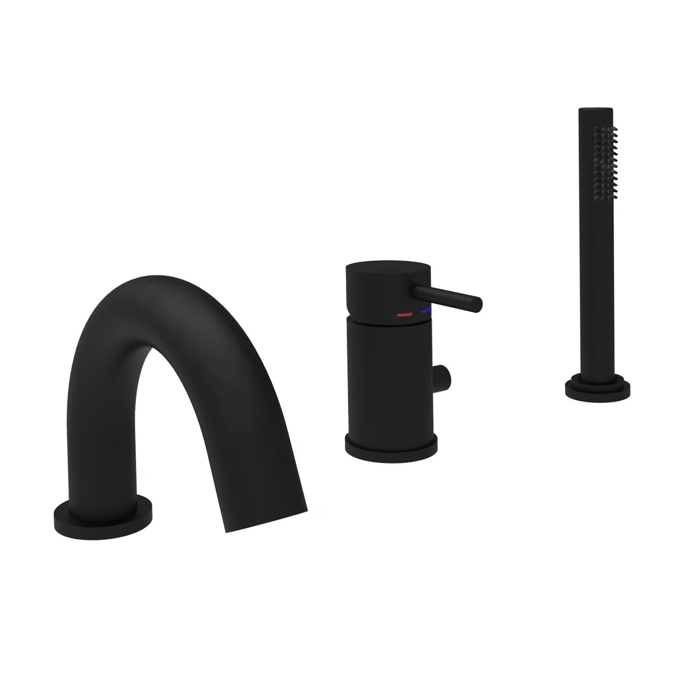 Kronenbach Lima 2.0 Black kád és zuhany csaptelep fürdőkád fölé fekete 100.4206SMKB