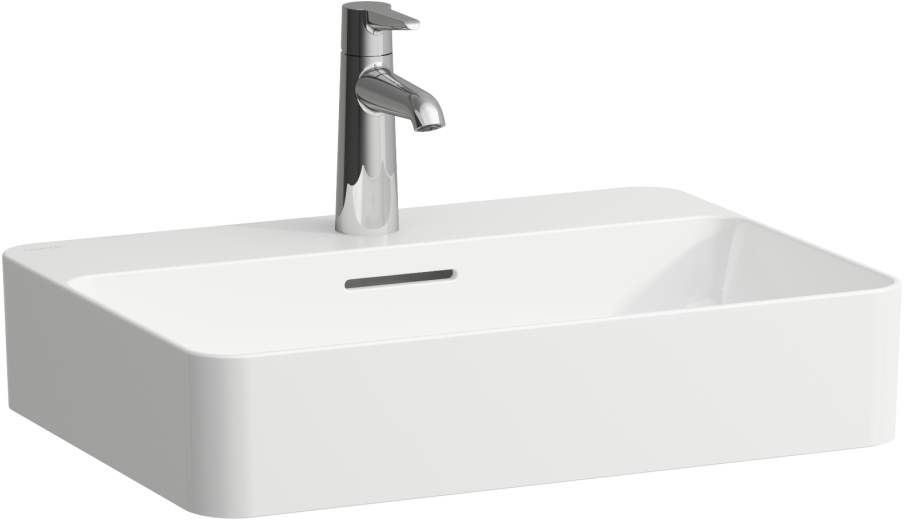 Laufen Val mosdótál 55x40 cm négyszögletes mosdótálak fehér H812284A001041