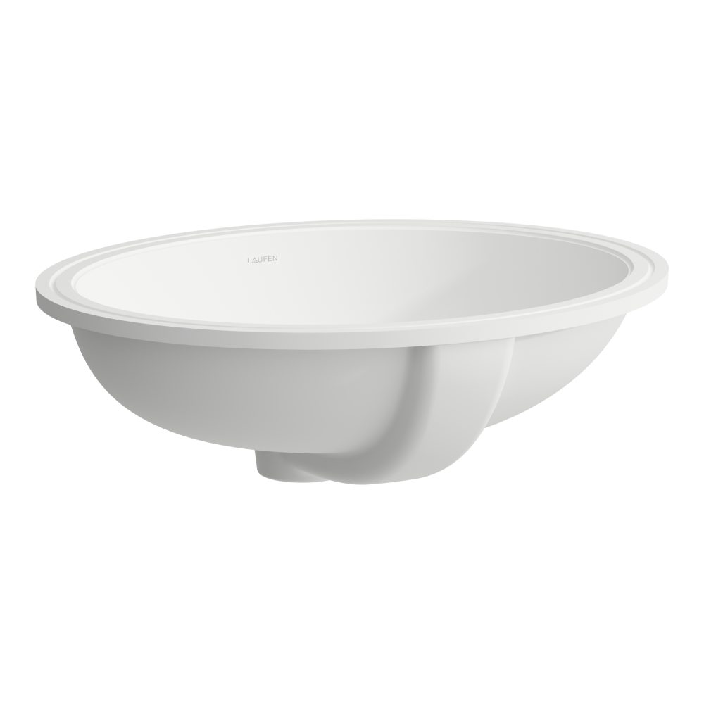 Laufen Savoy mosdótál 50x41 cm ovális alulról beépíthető fehér H8189427571091