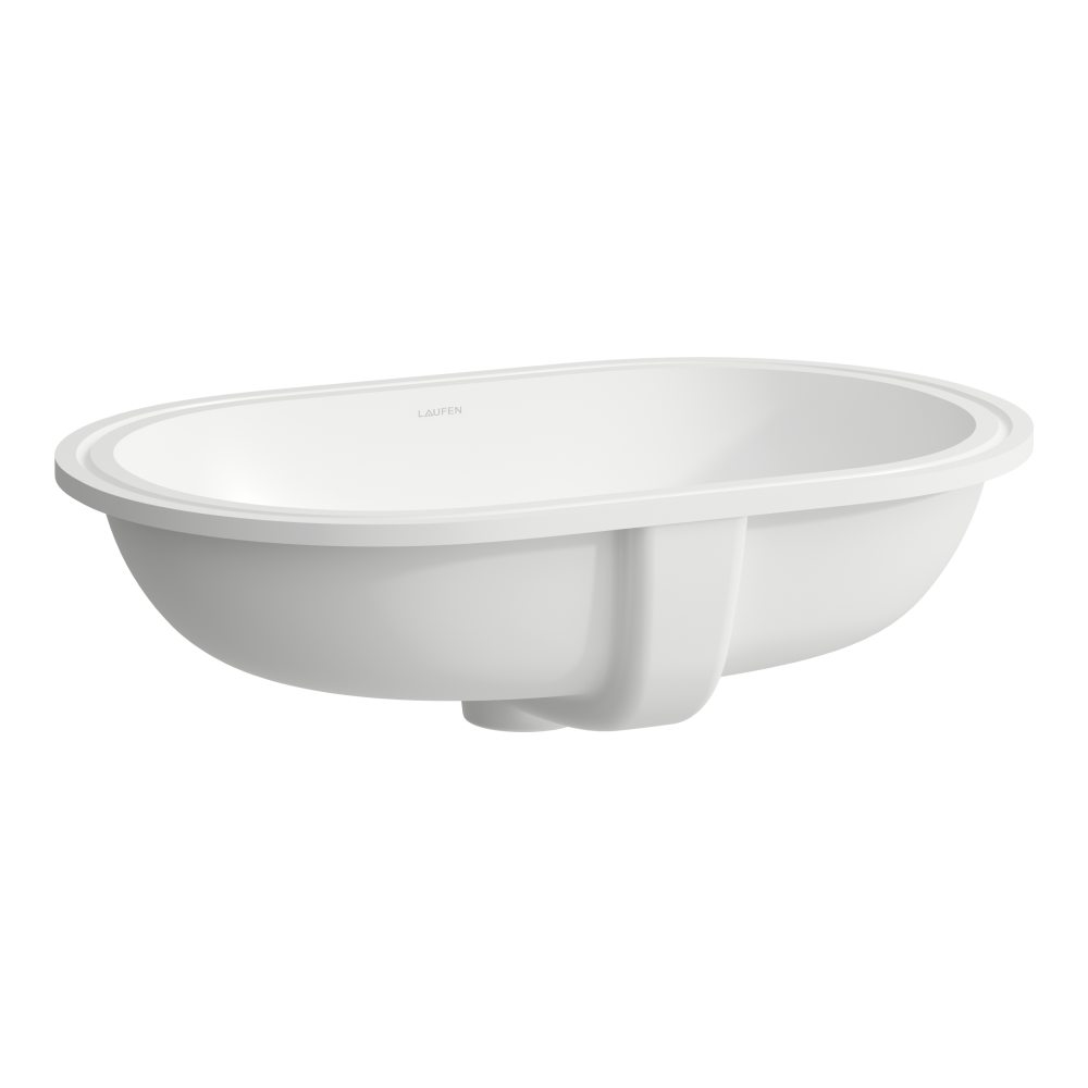 Laufen Savoy mosdótál 51x31 cm ovális alulról beépíthető fehér H8189467571551