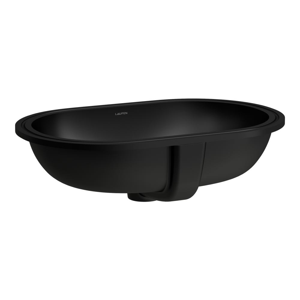 Laufen Savoy mosdótál 51x31 cm ovális alulról beépíthető fekete H8189467161091