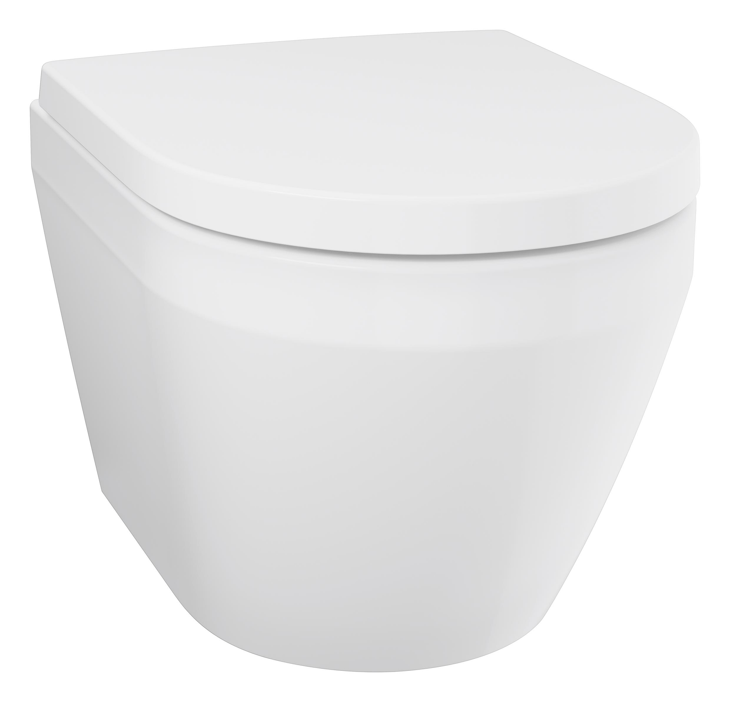 Grohe Euro Ceramic wc csésze lassú záródású ülőkével függesztett dilettációs szivacs nélkül mély öblítéssel fehér fényes 102509SH00