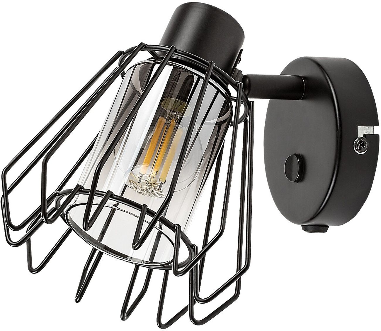 Rabalux Emerencia oldalfali lámpa 1x40 W fekete-füst színű 73067